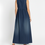 Iwona - Maxi Sukienka z Vintage Dżinsu