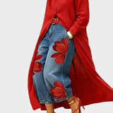Daniella - Sukienka lniana & Kwiatowy zestaw denim