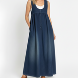 Iwona - Maxi Sukienka z Vintage Dżinsu