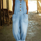 Kinga - Kombinezon z Prania Denimu Vintage