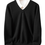 Stefan | Elegancki sweter z dekoltem w serek